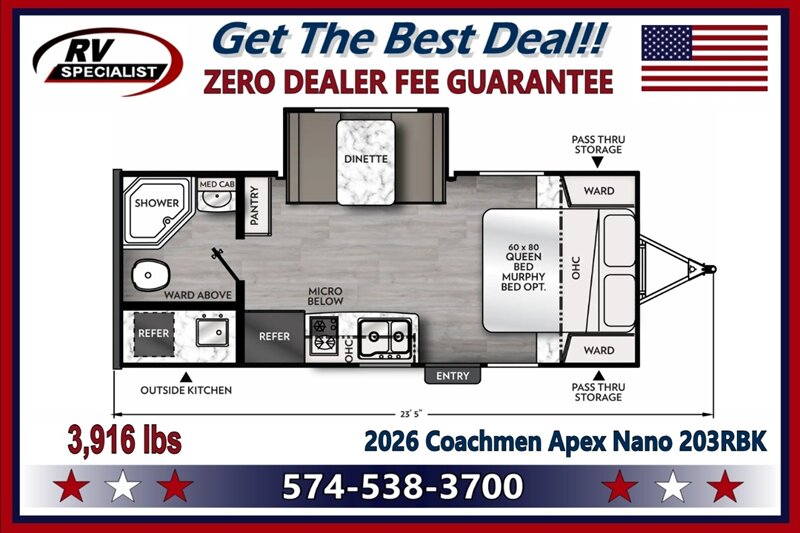 2026 Coachmen Apex Nano 203RBK - Photo 2 - Goshen, IN 46526
