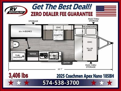 2025 Coachmen Apex Nano 185BH  