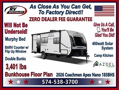 2026 Coachmen Apex Nano 183BH   - Photo 1 - Goshen, IN 46526