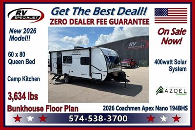 2026 Coachmen Apex Nano 194BHS   - Photo 1 - Goshen, IN 46526