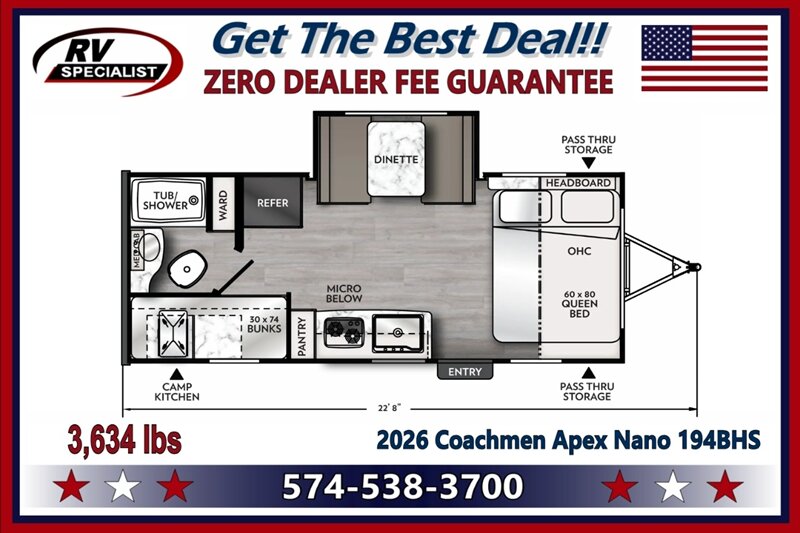 2026 Coachmen Apex Nano 194BHS - Photo 2 - Goshen, IN 46526