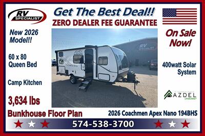 2026 Coachmen Apex Nano 194BHS   - Photo 1 - Goshen, IN 46526