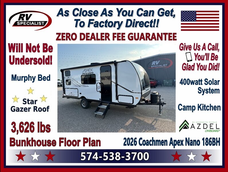 2026 Coachmen Apex Nano 186BH  