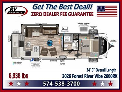 2026 Forest River Vibe 2600RK - Photo 2 - Goshen, IN 46526