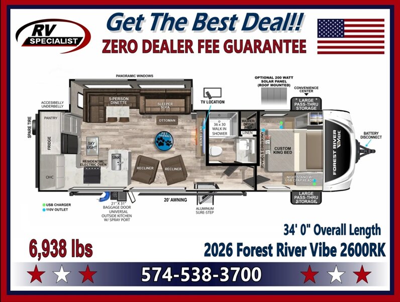 2026 Forest River Vibe 2600RK - Photo 2 - Goshen, IN 46526