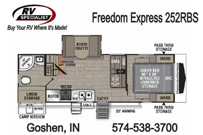 2024 Coachmen Freedom Express Ultra Lite 252RBS   - Photo 2 - Goshen, IN 46526