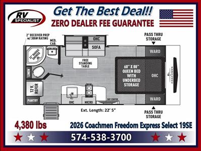 2026 Coachmen Freedom Express Select 19SE   - Photo 2 - Goshen, IN 46526