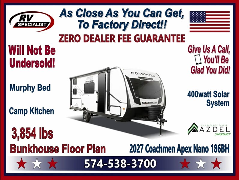 2027 Coachmen Apex Nano 186BH   - Photo 1 - Goshen, IN 46526