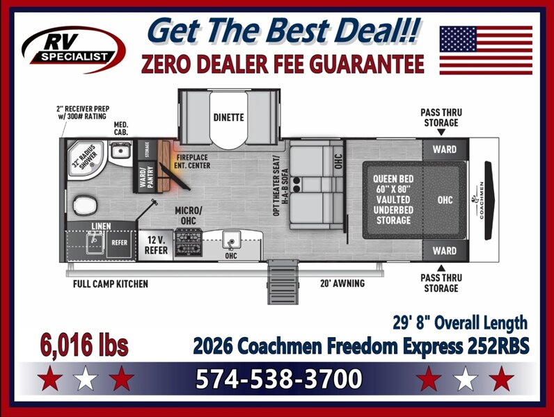 2026 Coachmen Freedom Express Ultra Lite 252RBS - Photo 2 - Goshen, IN 46526