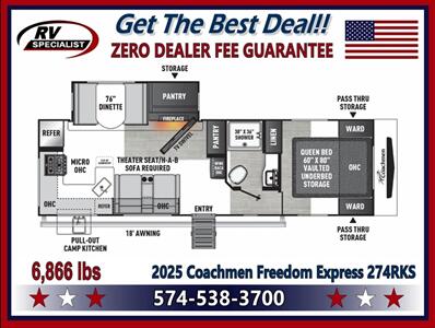 2025 Coachmen Freedom Express Ultra Lite 274RKS   - Photo 2 - Goshen, IN 46526