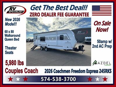 2026 Coachmen Freedom Express Ultra Lite 245RKS   - Photo 1 - Goshen, IN 46526