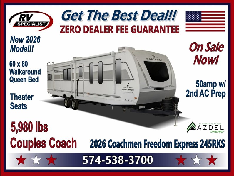 2026 Coachmen Freedom Express Ultra Lite 245RKS - Photo 1 - Goshen, IN 46526