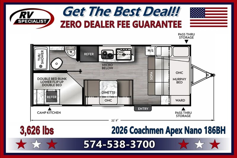 2026 Coachmen Apex Nano 186BH - Photo 2 - Goshen, IN 46526