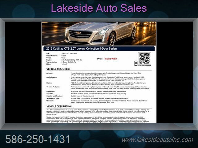2016 Cadillac CTS 2.0T Luxury Collection - Photo 13 - Clinton Township, MI 48036