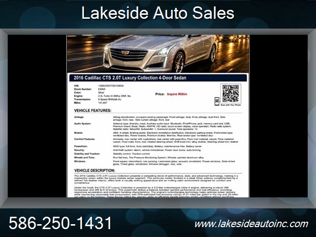 2016 Cadillac CTS 2.0T Luxury Collection - Photo 13 - Clinton Township, MI 48036