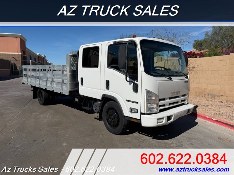 2009 Isuzu NQR Crew Cab 16' Aluminum Stake Bed (14500GVWR)  