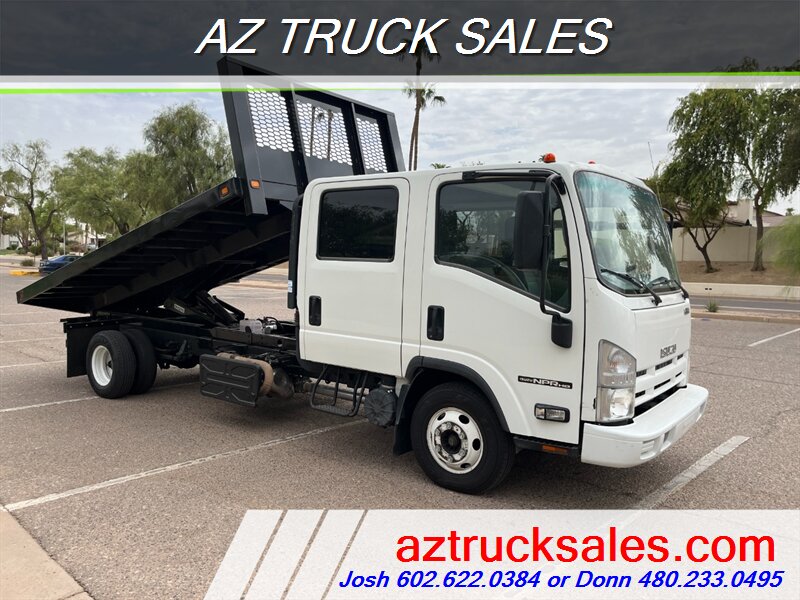 2014 Isuzu NPR-HD Crew Cab, 14' Flat Bed Dump Truck   - Photo 1 - Scottsdale, AZ 85257