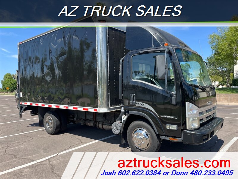 2008 Isuzu NPR-HD 14' Box Truck w/LiftGate Factory Onyx Black  LOW LOW MILES, NO DEF REQUIRED - Photo 1 - Scottsdale, AZ 85257
