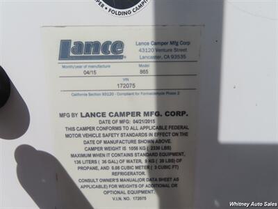 2016 Lance 865  8'7 " - Photo 8 - Durango, CO 81301