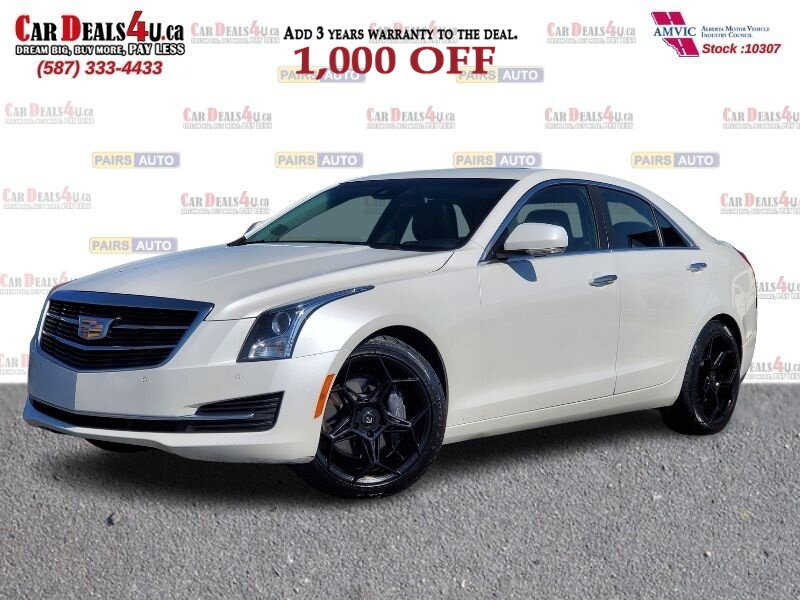 White 2018 Cadillac ATS Sedan All-Wheel Drive Automatic