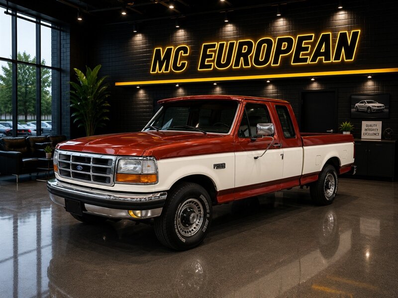 Orange 1995 Ford F-250 Pickup Truck Rear-Wheel Drive Automatic