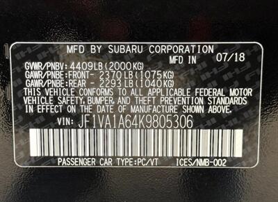 2019 Subaru WRX   - Photo 39 - Winston Salem, NC 27106