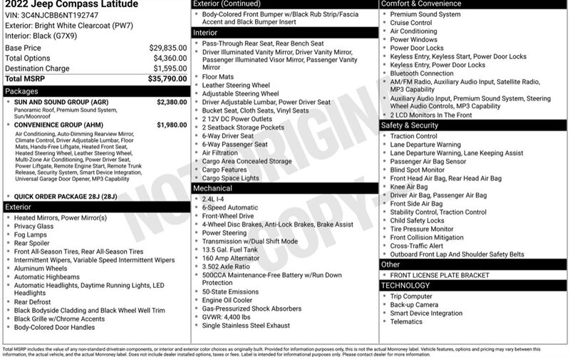 2022 Jeep Compass Latitude  