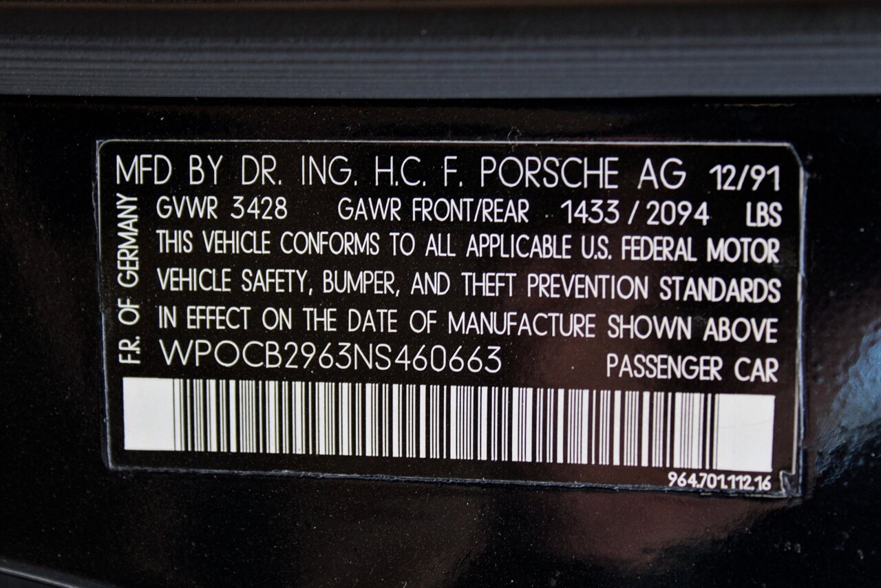 1992 Porsche 911 Carrera 2   - Photo 55 - Stuart, FL 34997