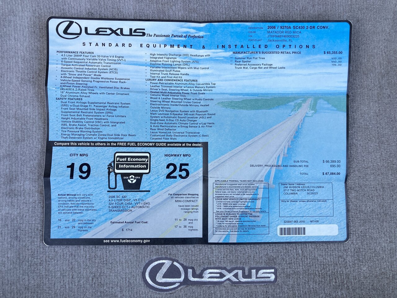 2006 Lexus SC 430 - Photo 37 - Stuart, FL 34997