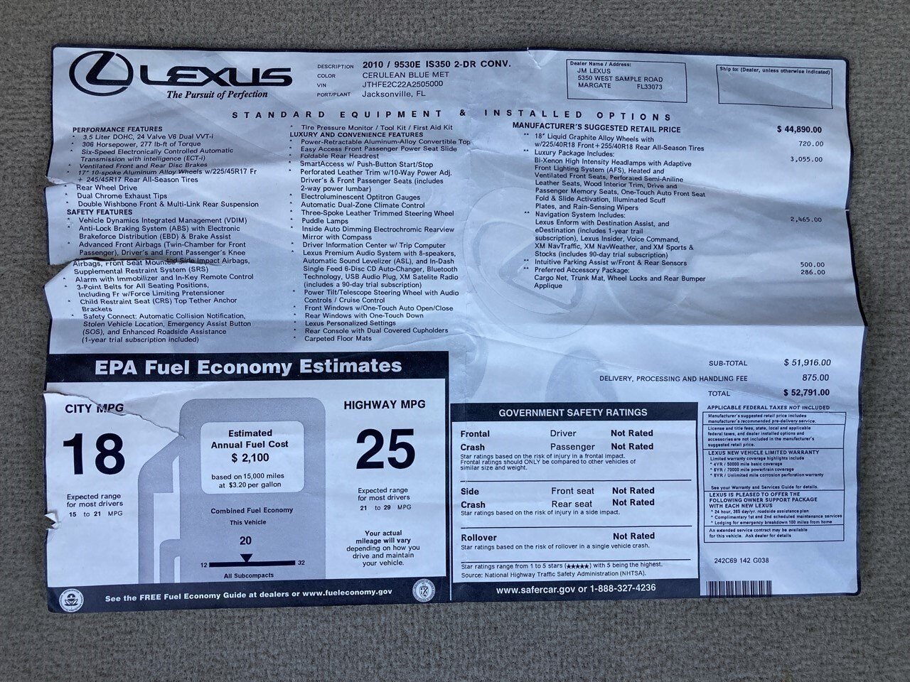 2010 Lexus IS 350C   - Photo 31 - Stuart, FL 34997