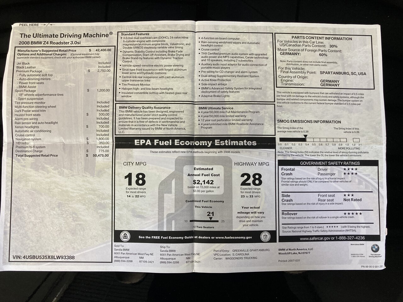 2008 BMW Z4 3.0si   - Photo 36 - Stuart, FL 34997