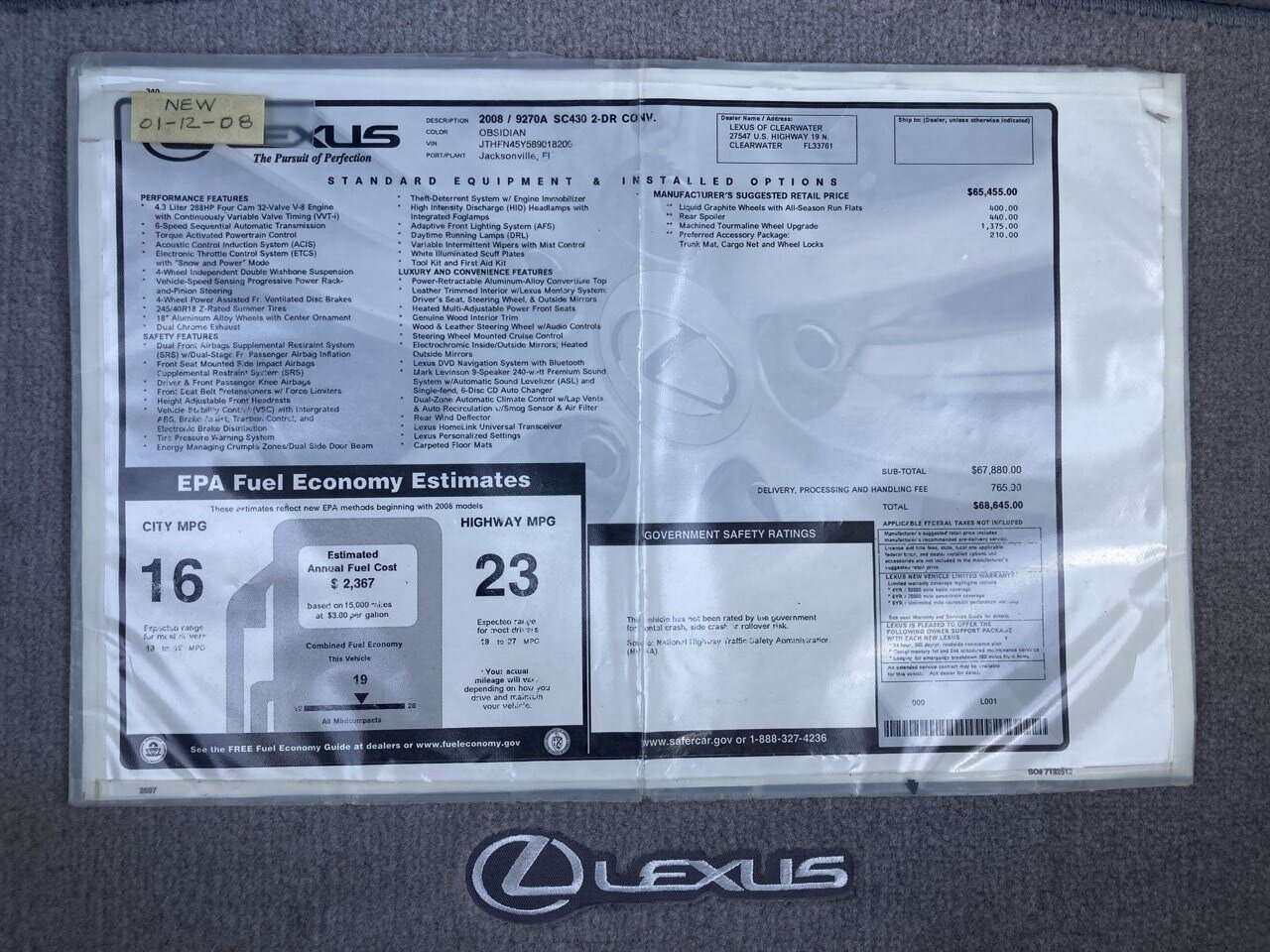 2008 Lexus SC 430   - Photo 34 - Stuart, FL 34997