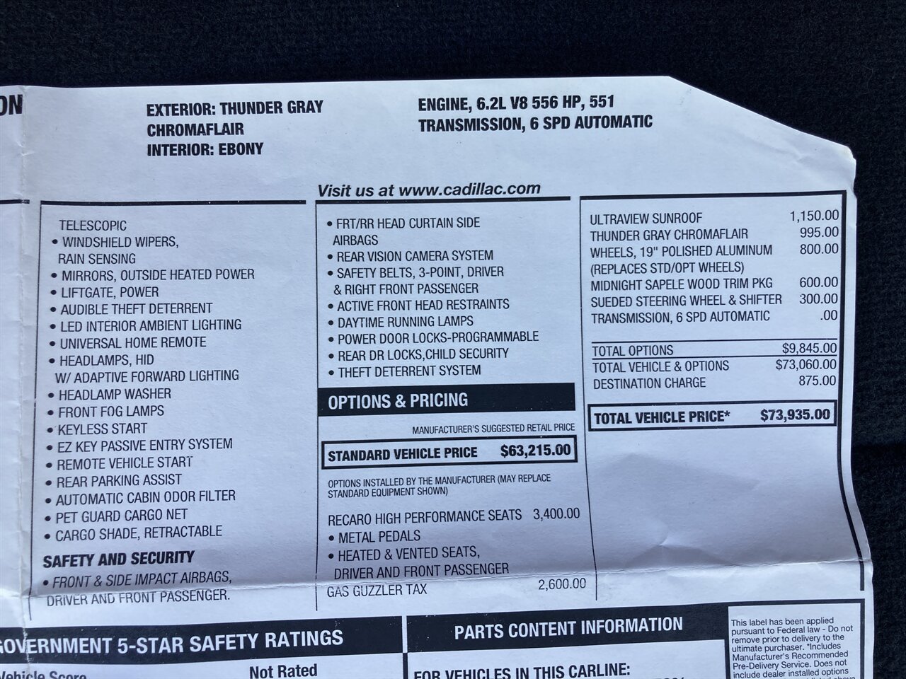 2012 Cadillac CTS-V   - Photo 3 - Stuart, FL 34997