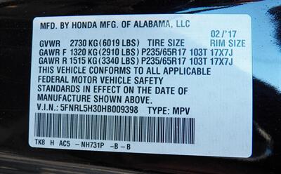 2017 Honda Odyssey SE   - Photo 38 - Mishawaka, IN 46545