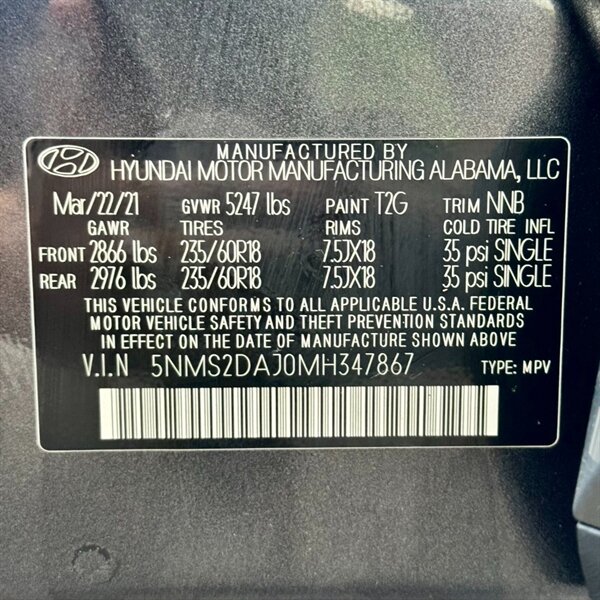 2021 Hyundai SANTA FE SEL - Photo 43 - Salt Lake City, UT 84115