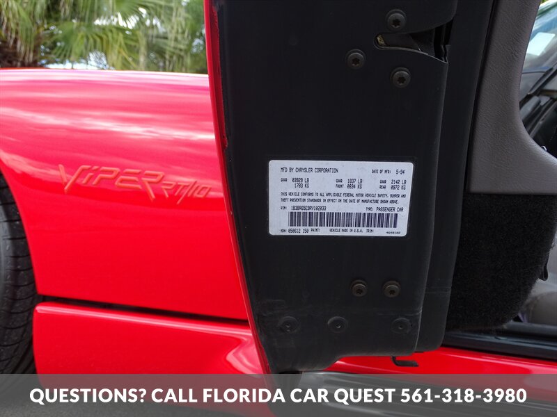 1994 Dodge Viper RT/10   - Photo 24 - West Palm Beach, FL 33411