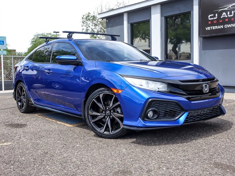 Aegean Blue Metallic 2019 Honda Civic Hatchback Sport FWD Hatchback Front-Wheel Drive 6-Speed Manual