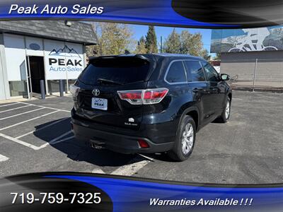 2014 Toyota Highlander XLE   - Photo 7 - Colorado Springs, CO 80907