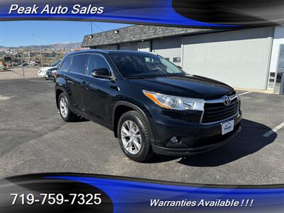 2014 Toyota Highlander XLE   - Photo 1 - Colorado Springs, CO 80907