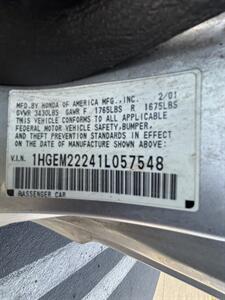 2001 Honda Civic DX   - Photo 12 - Riverside, CA 92505