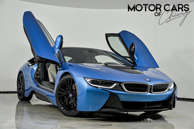 Protonic Blue Metallic w/ Frozen Grey Accent 2015 BMW i8 Coupe All-Wheel Drive Automatic