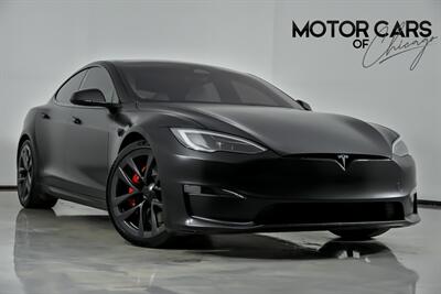 2023 Tesla Model S Plaid-MATTE BLACK ON WHITE GUTS!   - Photo 1 - Joliet, IL 60435