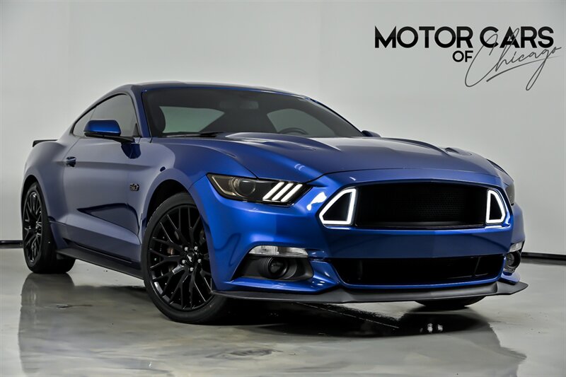 Lightning Blue 2017 Ford Mustang Coupe Rear-Wheel Drive 6-Speed Manual