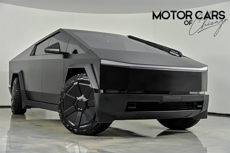 Matte Black 2024 Tesla Cybertruck Crew Cab AWD Pickup Truck All-Wheel Drive 1-Speed Dual Clutch