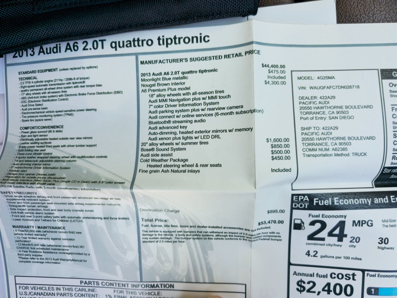 2013 Audi A6 2.0T quattro Premium Plus - Photo 38 - Mesa, AZ 85215