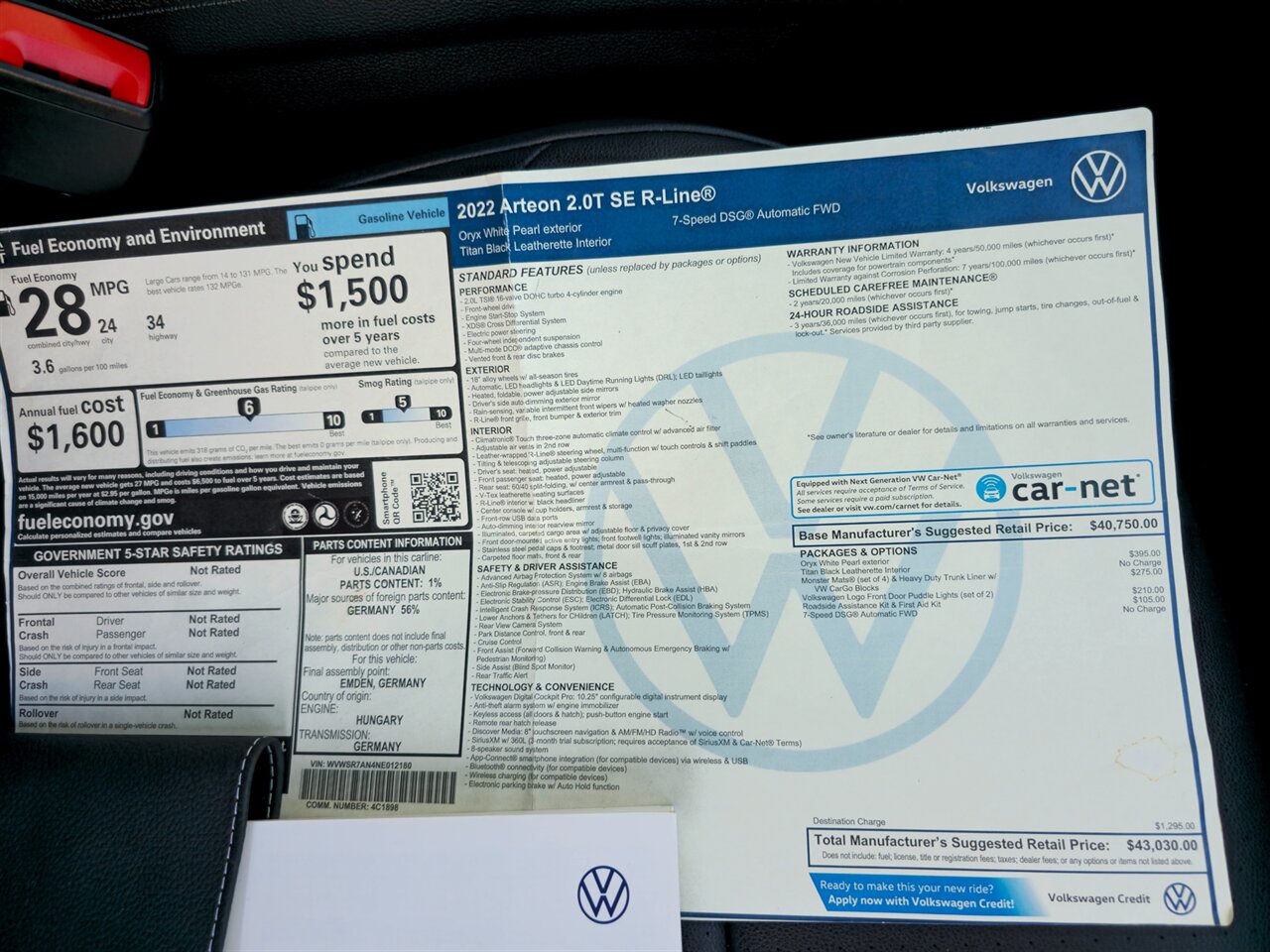 2022 Volkswagen Arteon SE R-Line   - Photo 39 - Mesa, AZ 85215