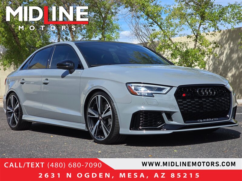 Nardo Gray 2018 Audi RS 3 Sedan All-Wheel Drive 7-Speed Automatic