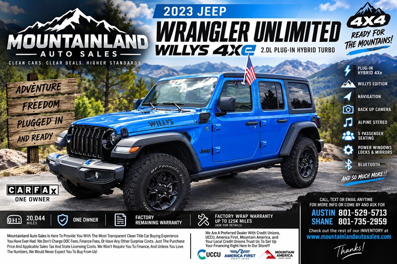 2023 Jeep Wrangler Willys 4xe   - Photo 1 - Heber City, UT 84032