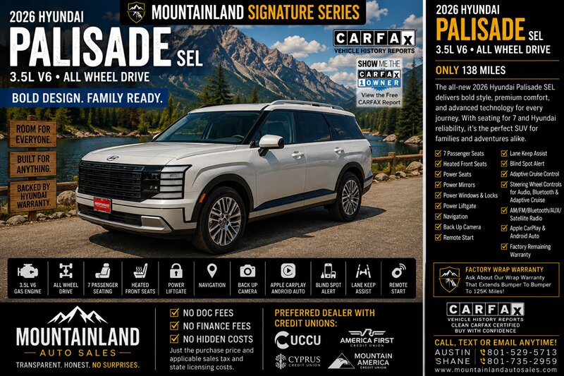 2026 Hyundai PALISADE SEL   - Photo 1 - Heber City, UT 84032