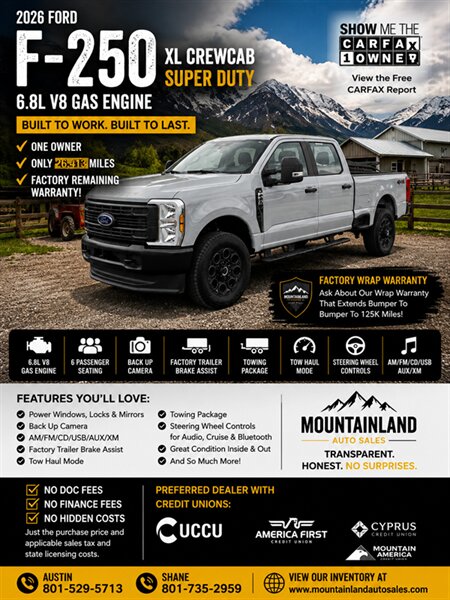 2026 Ford F-250 Super Duty XL   - Photo 1 - Heber City, UT 84032